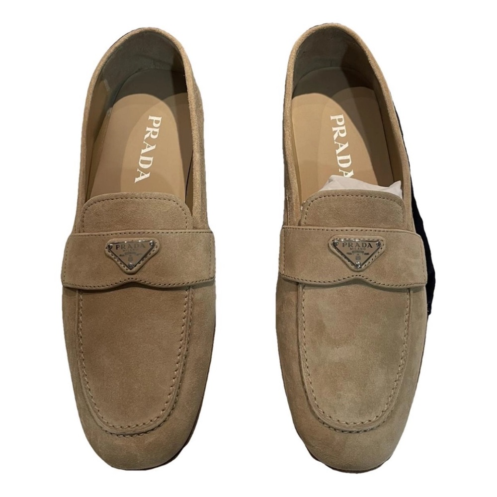 Prada Women’s Beige Suede Loafers